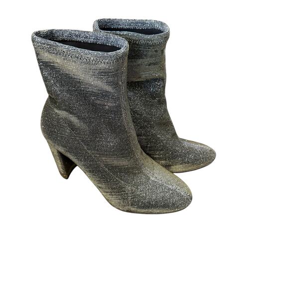 Michael Kors Women’s Size 7 M Metallic Swifty Sparkly Party Sock Boots - Picture 1 of 8